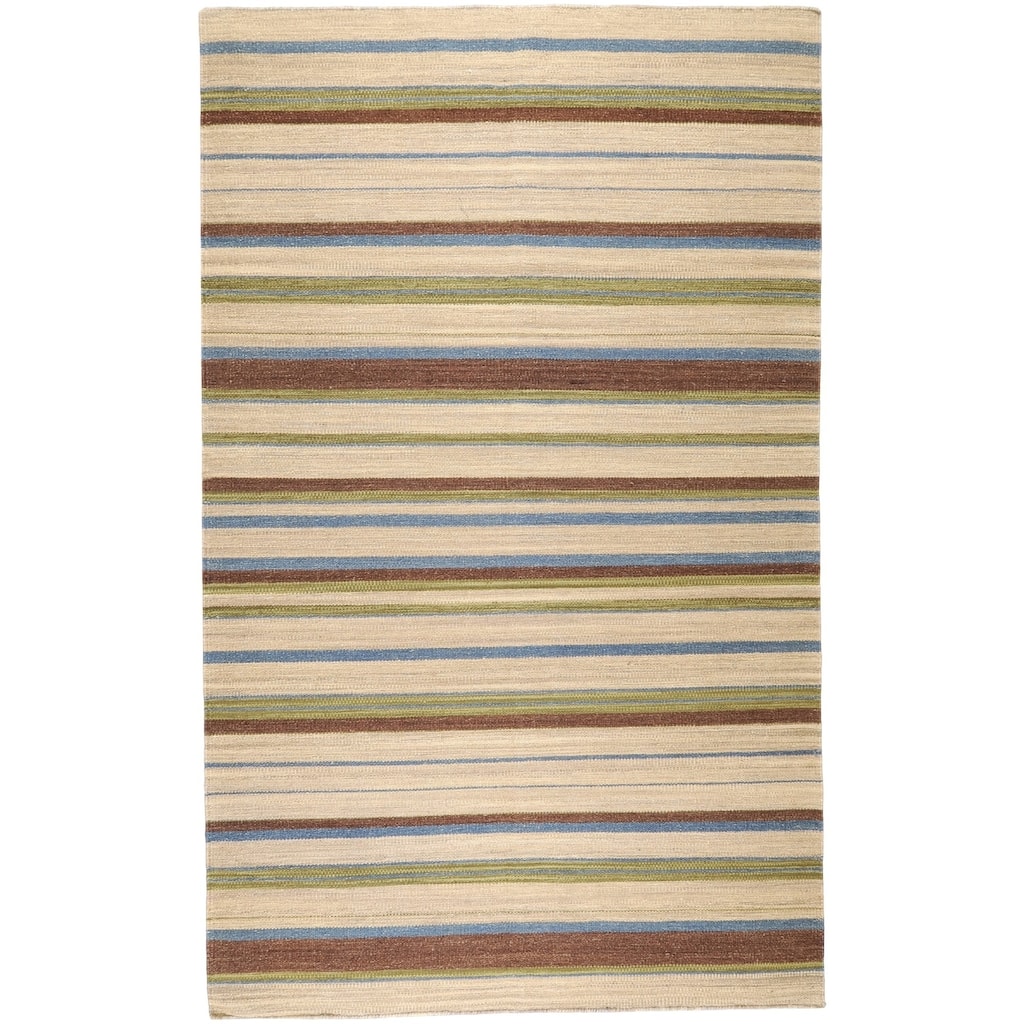 Hand Woven Frontier Wool Area Rug - 5' x 8'