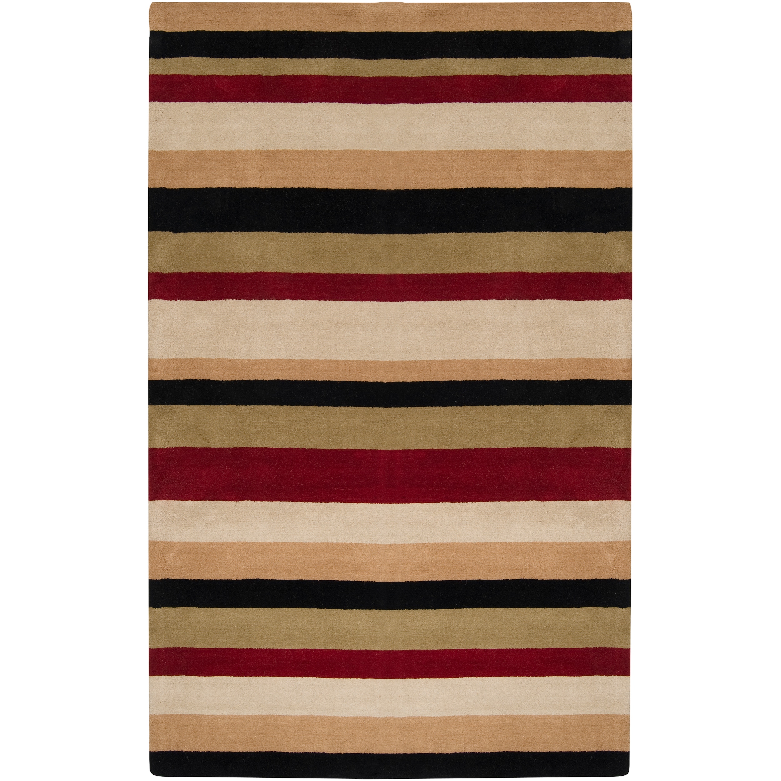 Hand tufted Casual Multi Striped Howell Wool Rug (9 X 13)