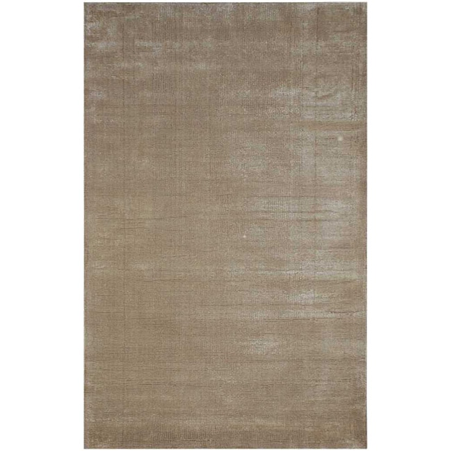 Handwoven Contemporary Beige Wool Area Rug (5 X 8)