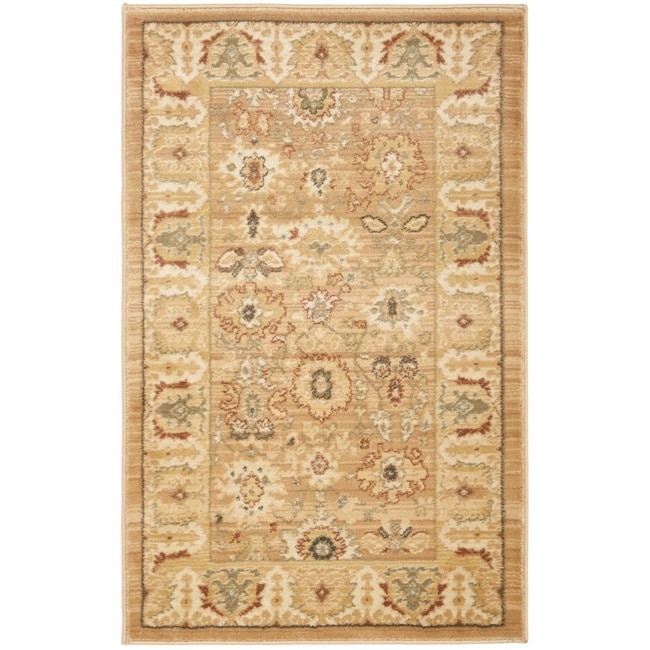 Oushak Light Brown/ Gold Rug (26 X 4)