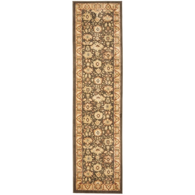 Oushak Brown/rust Polypropylene Rug (23 X 8)