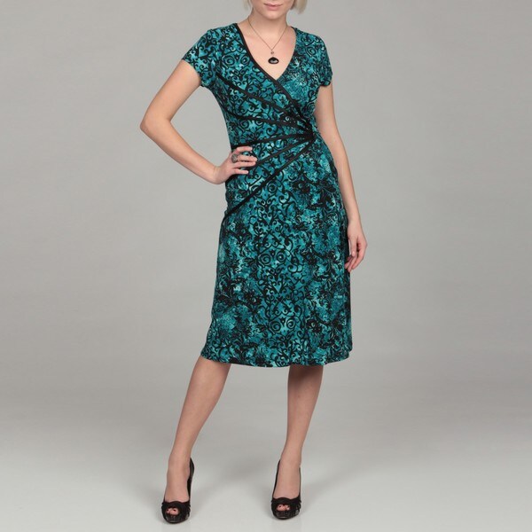 Connected Apparel Women's Abstract Dress - Free Shipping Today ...