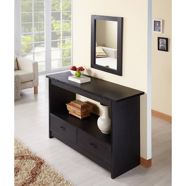 Furniture of America Black Caliper Sofa/ Console Table