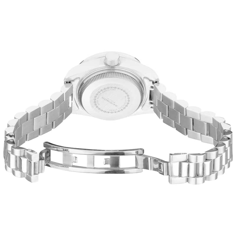 Akribos XXIV Women's Diamond Quartz Water-Resistant Silver-Tone Bracelet Watch