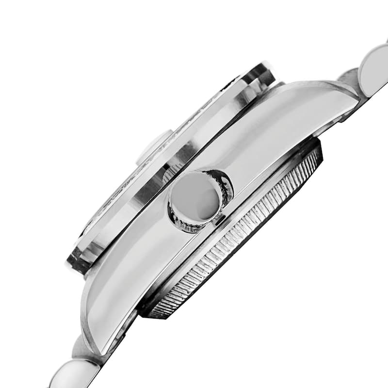 Akribos XXIV Women's Diamond Quartz Water-Resistant Silver-Tone Bracelet Watch