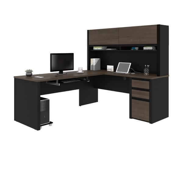 Shop Bestar Connexion L Shaped Workstation Desk With Hutch On