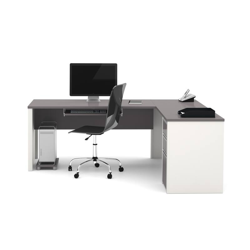 Bestar Connexion 72W L Shaped Desk with Storage Drawers