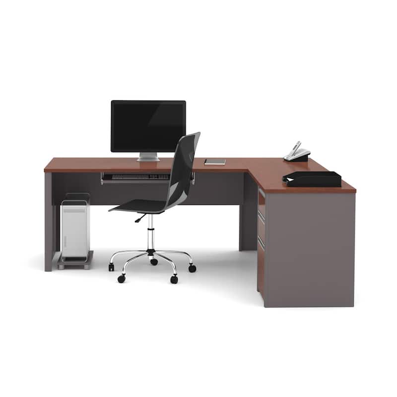 Bestar Connexion 72W L Shaped Desk with Storage Drawers
