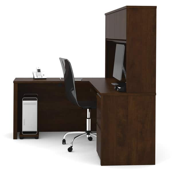 Shop Bestar Prestige Plus L Shaped Workstation Desk With Hutch