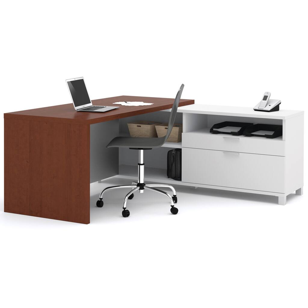 Bestar Pro-Linea L-shaped Workstation Desk