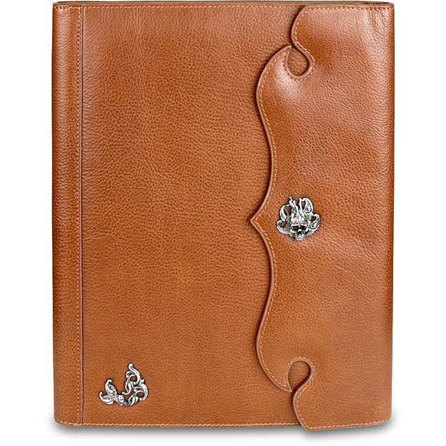 Zeyner Cognac Leather Folio Jotter