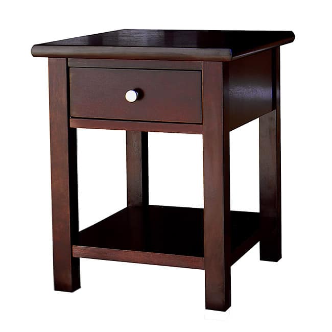Austin Dark Birch End Table with 1 Drawer