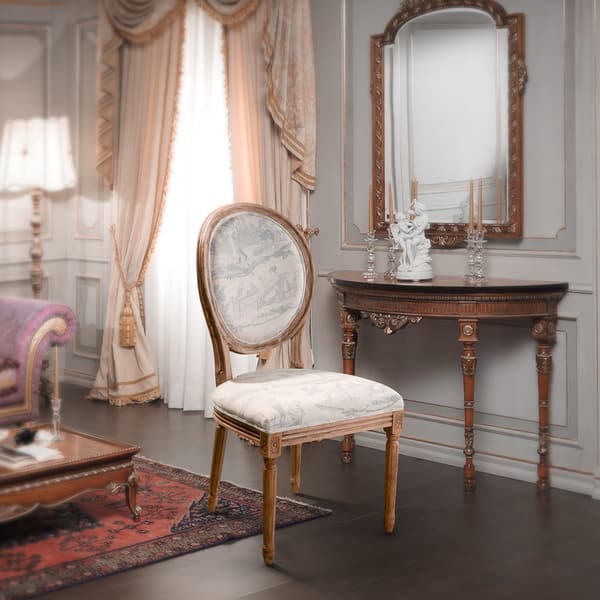 Walnut Louis XV Style Side Chair-82