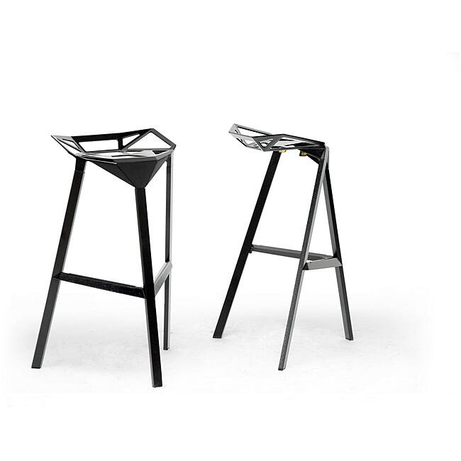 Modern Black Metal Bar Stool by Baxton Studio