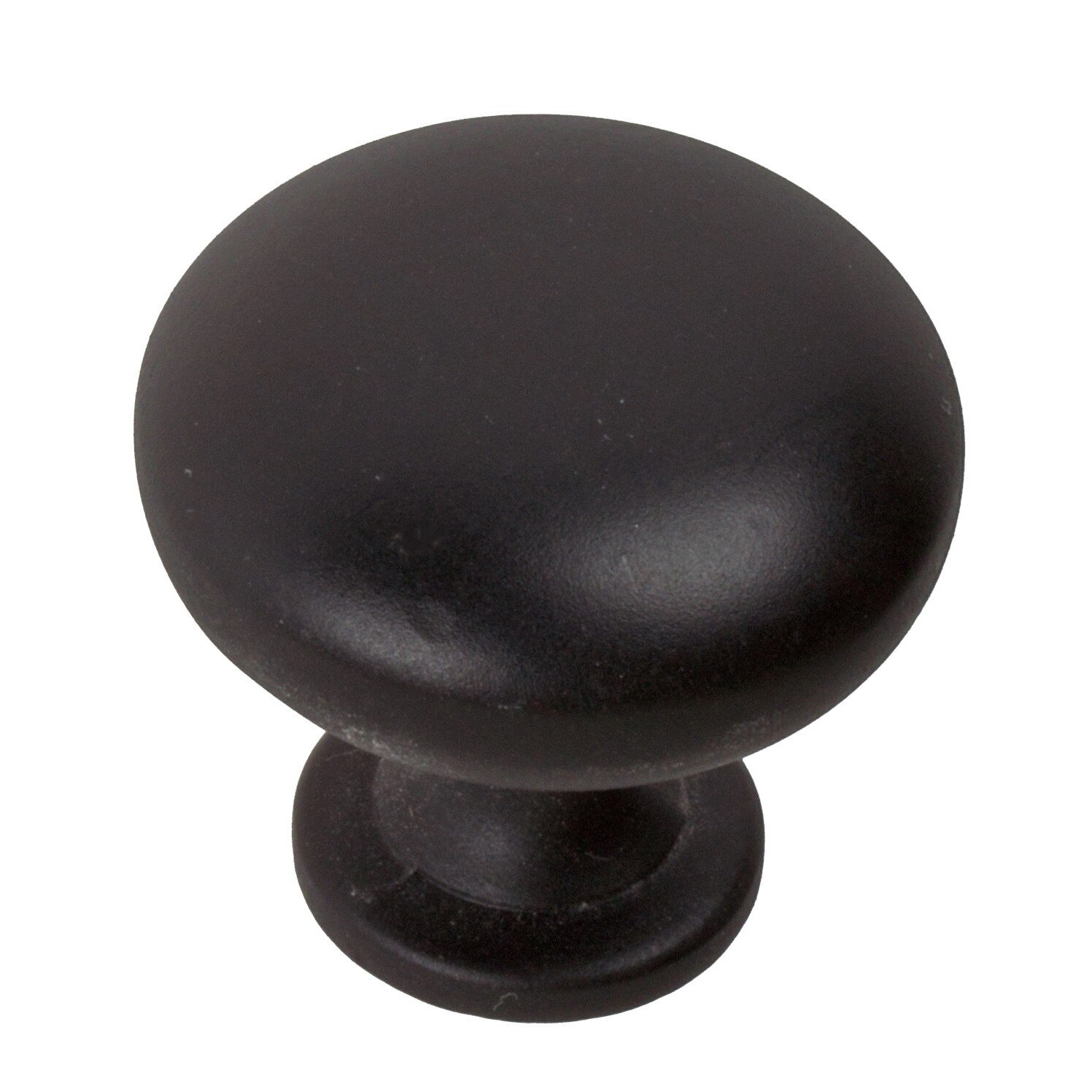 GlideRite 1.125-inch Matte Black Classic Round Cabinet Knobs (Pack of ...