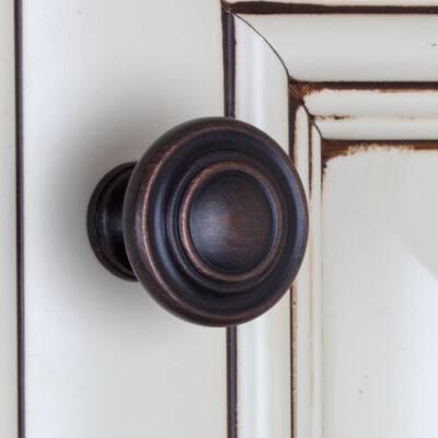 GlideRite 1.25-inch Oil Rubbed Bronze Classic 3-Ring Round Knobs (Pack of 25)
