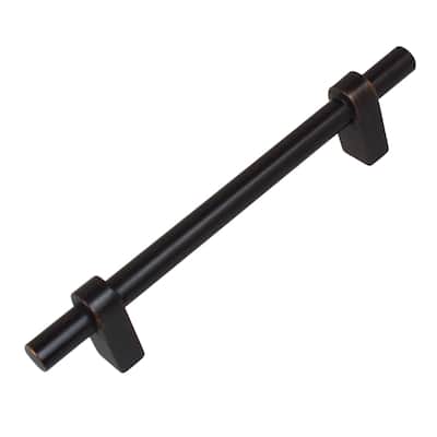 GlideRite 6-inch Oil Rubbed Bronze Zinc Euro T-bar Cabinet Handle Bar Pulls (Case of 25)