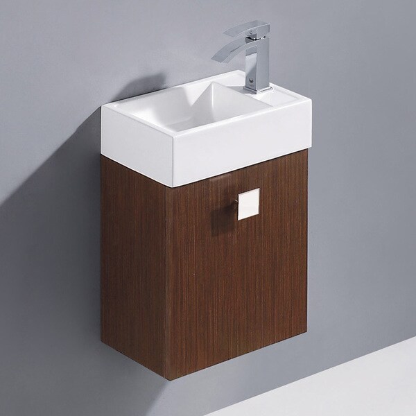 vigo 16-inch marina single wall-mounted bathroom vanity - free vigo 16-inch marina single wall-mounted bathroom vanity - free