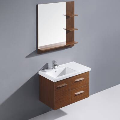 Vigo 31-inch Moderna Trio Single Bathroom Vanity with Mirror