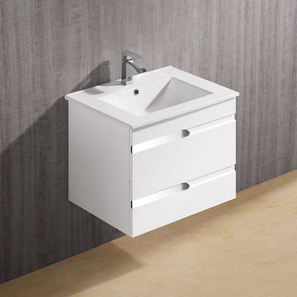Vigo 24-inch Ethereal-Duece Single Bathroom Vanity - White
