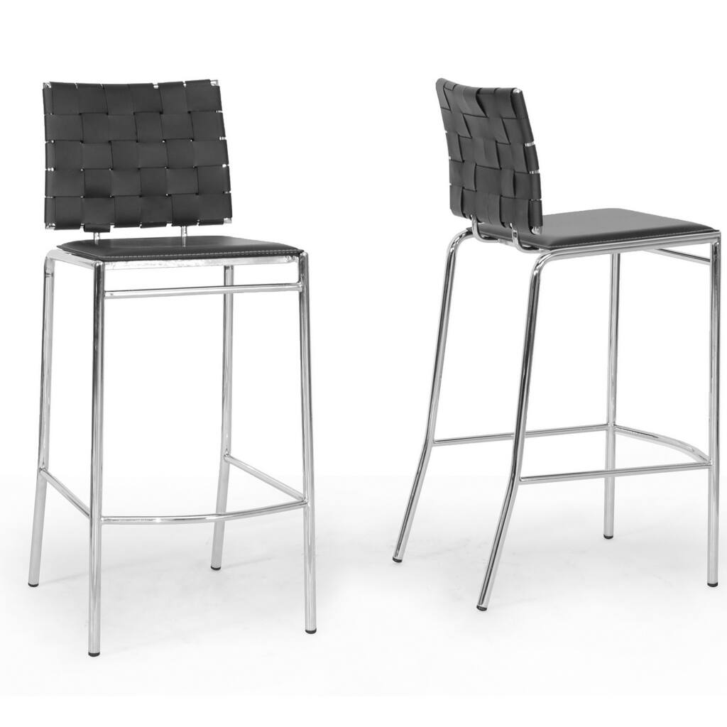 Modern Faux Leather 26" Counter Stool by Baxton Studio