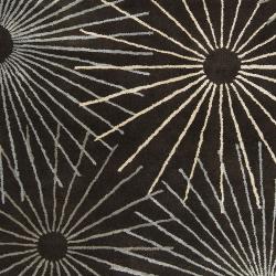 Hand Tufted Essence Dark Brown/Ivory Transitional Abstract New Zealand Wool Rug(5' X Surya 5x8   6x9 Rugs