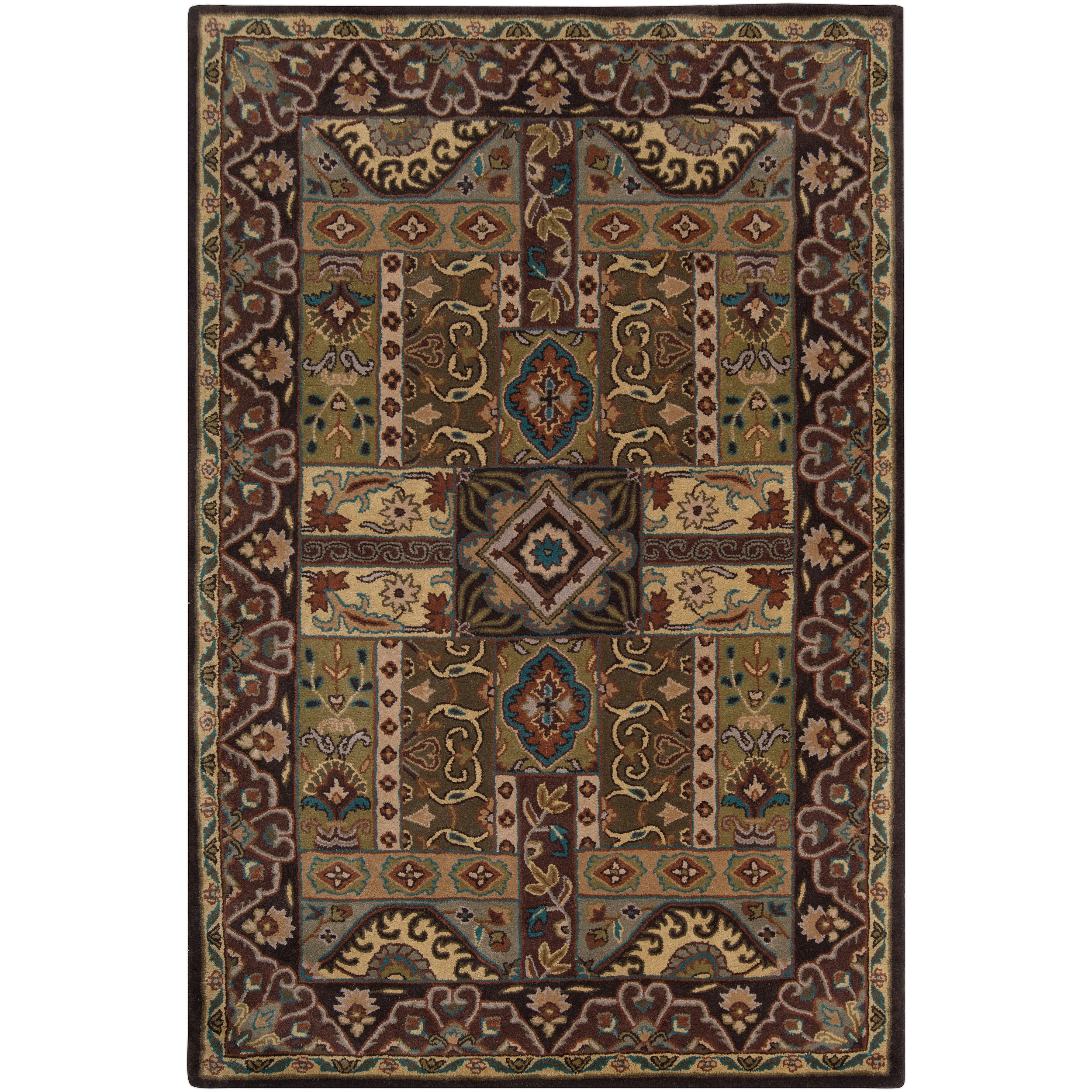 Hand tufted Larissa Dark Brown Wool Rug (8 X 11)