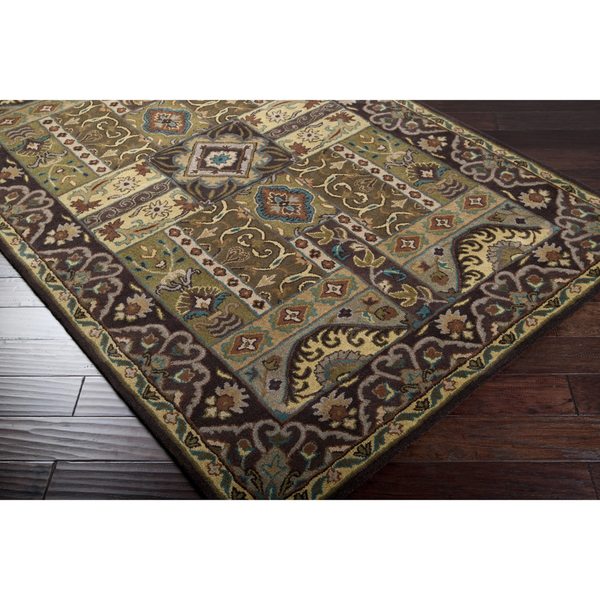Hand-tufted Larissa Dark Brown Wool Area Rug (8' x 11')