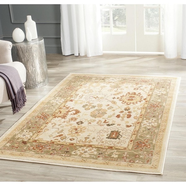 Shop Safavieh Oushak Heirloom Traditional Cream/ Green Rug 9'6 x 13' Free Shipping Today