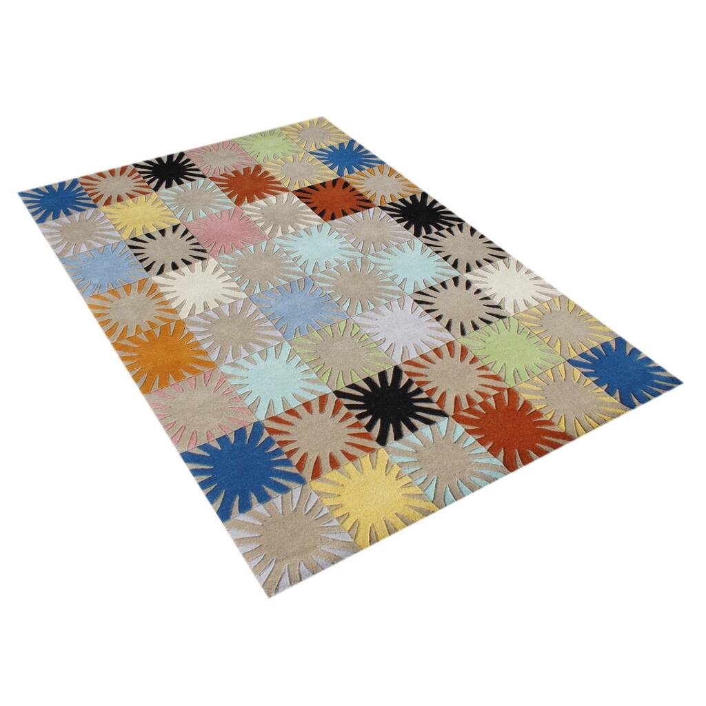 Alliyah Handmade Multicolored New Zealand Blend Wool Rug - 5' x 8'