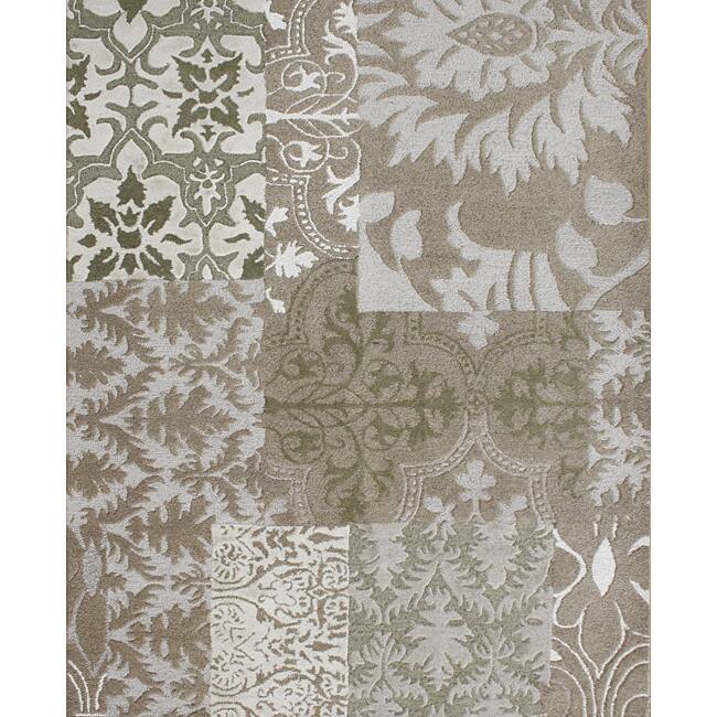 Alliyah Handmade Olive Green New Zealand Blend Wool Rug - 6' x 6'