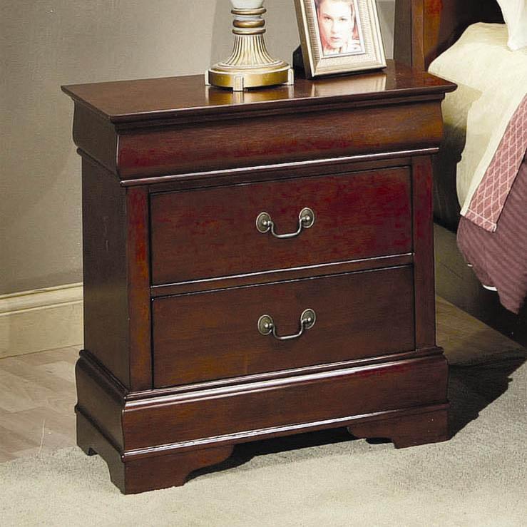 Giusta Dark Cherry 2-Drawer Nightstand - Free Shipping ...