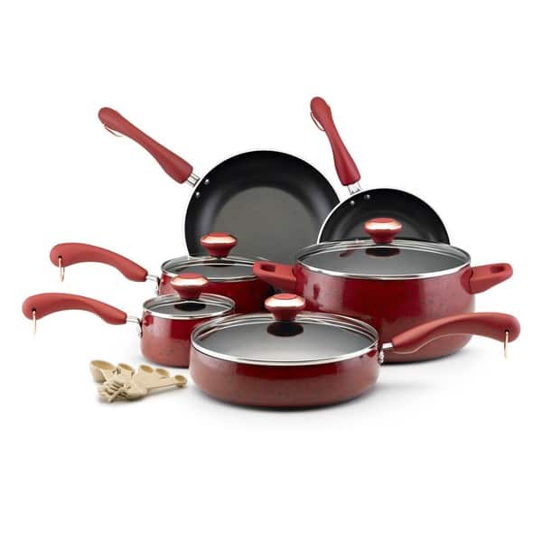 Paula Deen Collection Red Speckle Nonstick 15-piece Cookware Set - Main Image