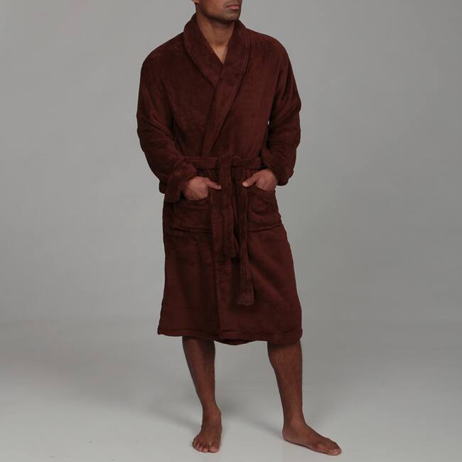Woven Workz Unisex 'Boston' Chocolate Microfiber Bath Robe
