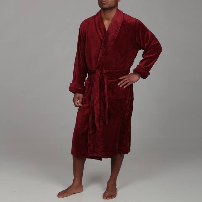 Woven Workz Unisex 'Boston' Merlot Microfiber Bath Robe