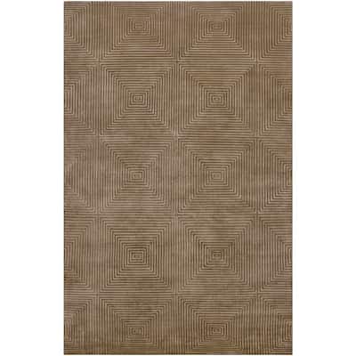 Hand Knotted Meru Geometric Wool Area Rug - 5' x 8' - 5' x 8'