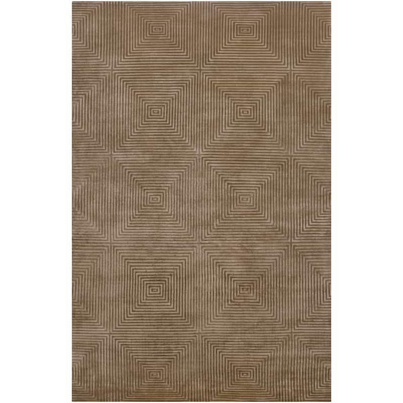 Hand Knotted Meru Geometric Wool Area Rug - 5' x 8' - 5' x 8'