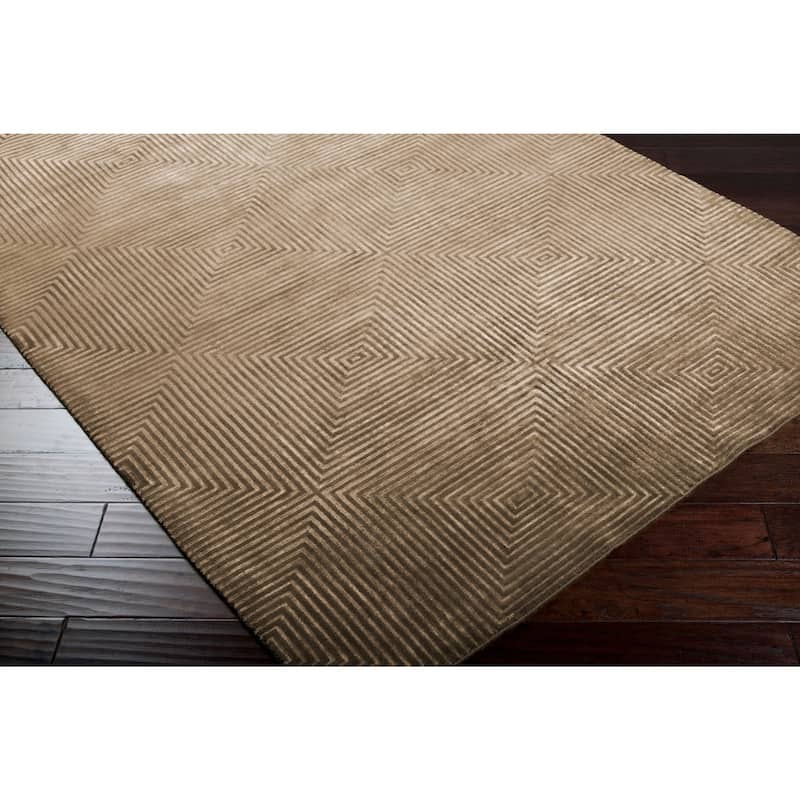 Hand Knotted Meru Geometric Wool Area Rug - 5' x 8' - 5' x 8'
