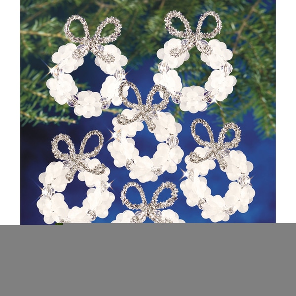 Frosted Wreath Holiday Beaded Ornament Kit