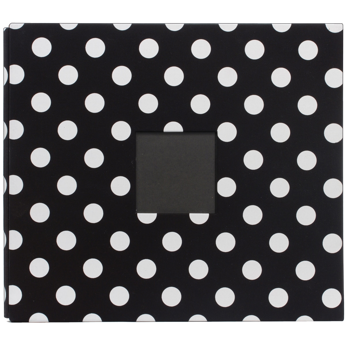 American Crafts Black With White Polka Dots Patterned Postbound Album