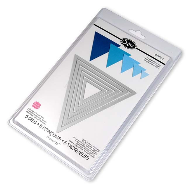 Sizzix Framelits Plain Pennant Triangle Die Cuts Package of 5