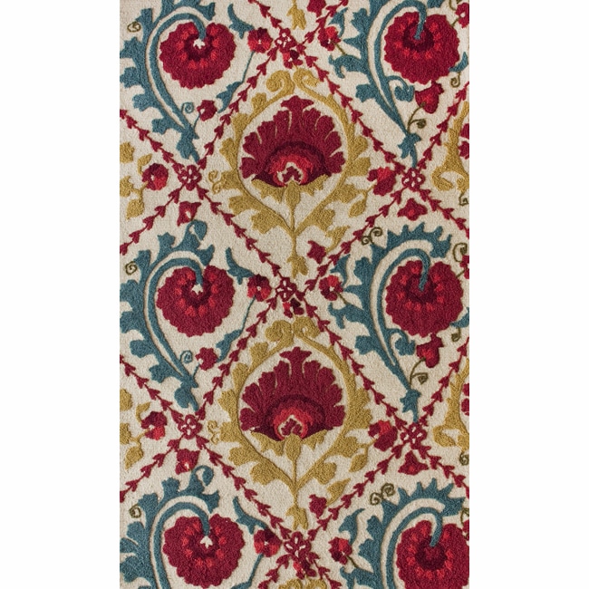 Nuloom Handmade Polynesia Ivory Rug (76 X 96) (MultiPattern FloralTip We recommend the use of a non skid pad to keep the rug in place on smooth surfaces.All rug sizes are approximate. Due to the difference of monitor colors, some rug colors may vary sli