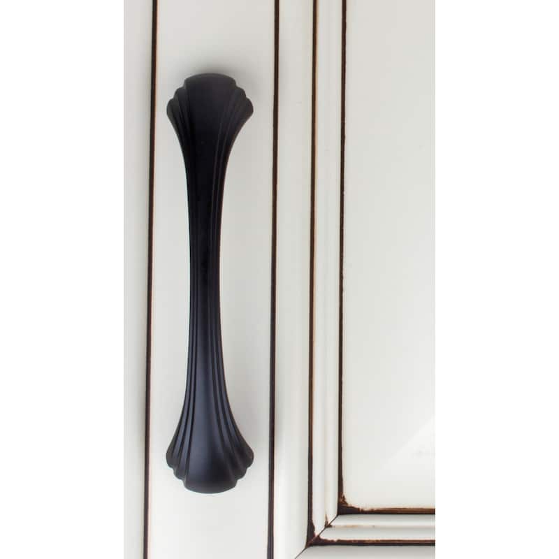 GlideRite 4.5-inch Matte Black Shell Cabinet Drawer Pulls (Pack of 25)