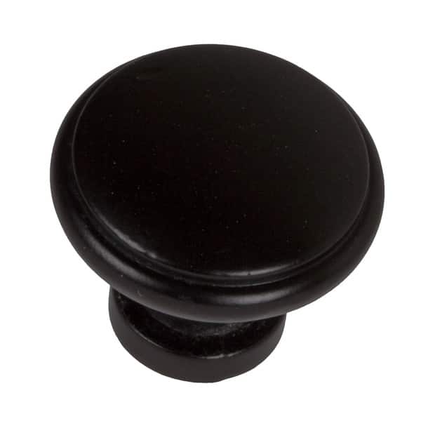 GlideRite 1.125-inch Matte Black Round Ring Cabinet Knobs (Pack of 25 ...