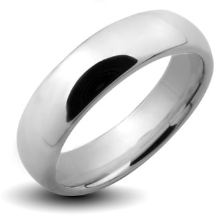 Tungsten Carbide Polished Classic Wedding Band Men's Rings