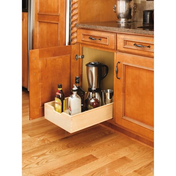 Shop Rev A Shelf 4wdb 15 Medium Wood Pull Out Cabinet Drawer