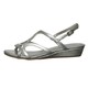 Sam & Libby Women's 'Bedda' Silver Strappy Wedge Sandals - Free ...