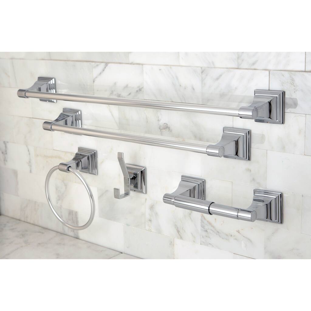 Kingston Brass Chrome 5-piece Bathroom Accessory Set