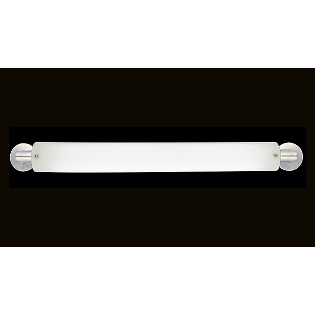 Marriott Series 2-light Brushed Nickel Opal Acrylic Bath Strip