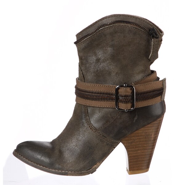 Buckle/ Zipper Ankle Boots - Overstock 